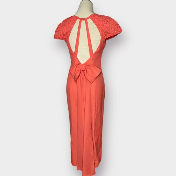 Vintage 80s Eve of Milady Coral‎ formal Dress - Picture 4 of 6